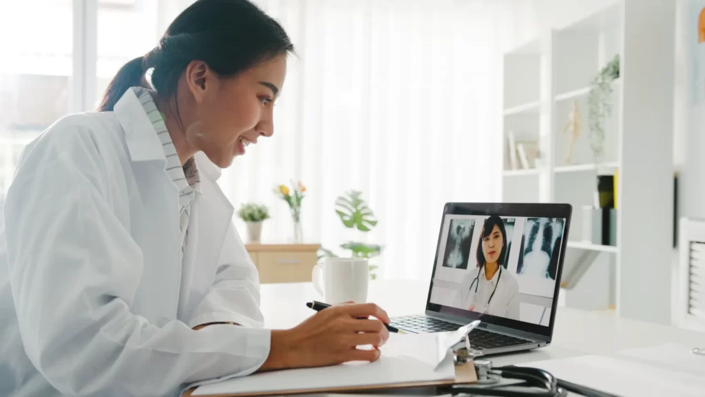 Telehealth consultation with a healthcare provider